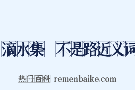 滴水集·不是路近义词是什么意思的图片